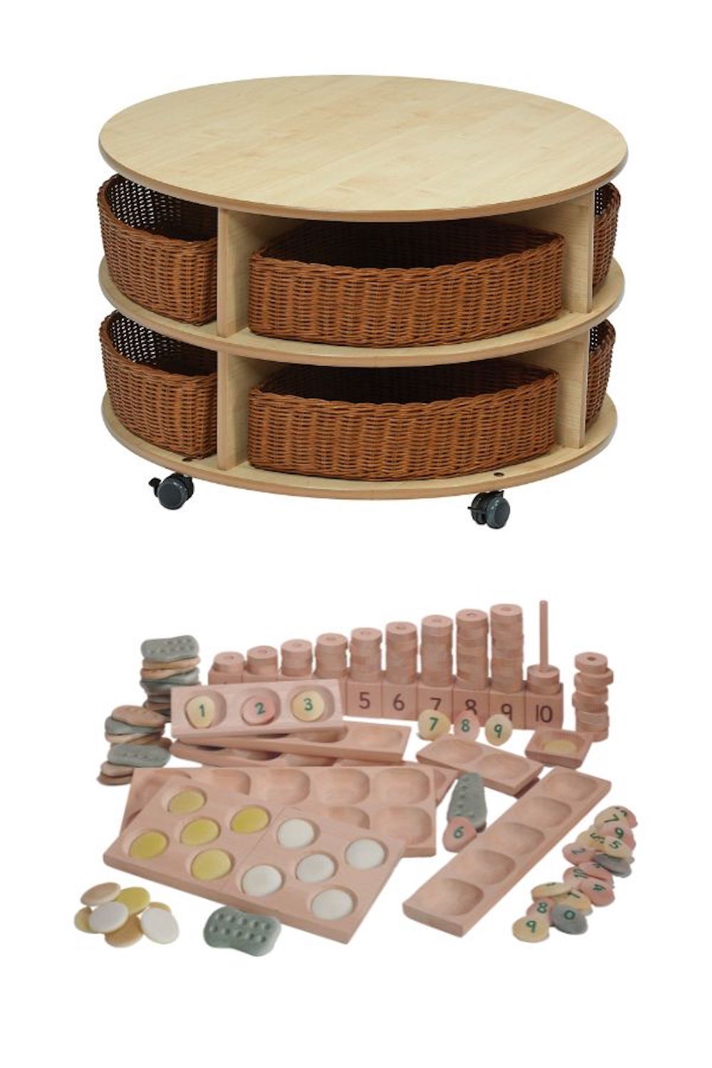 Double Tier Mobile Circular Storage Unit