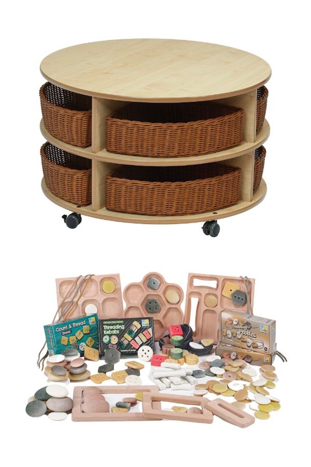Double Tier Mobile Circular Storage Unit
