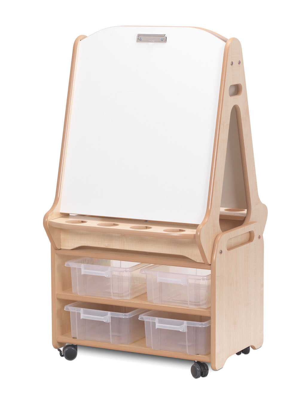 Double-sided 2 Station Easel with Tall Storage Trolley