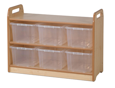 Shelf Unit with Display & Mirror Back