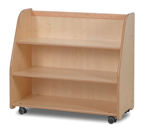 Mobile Tiered Shelf Unit with Mirror Back