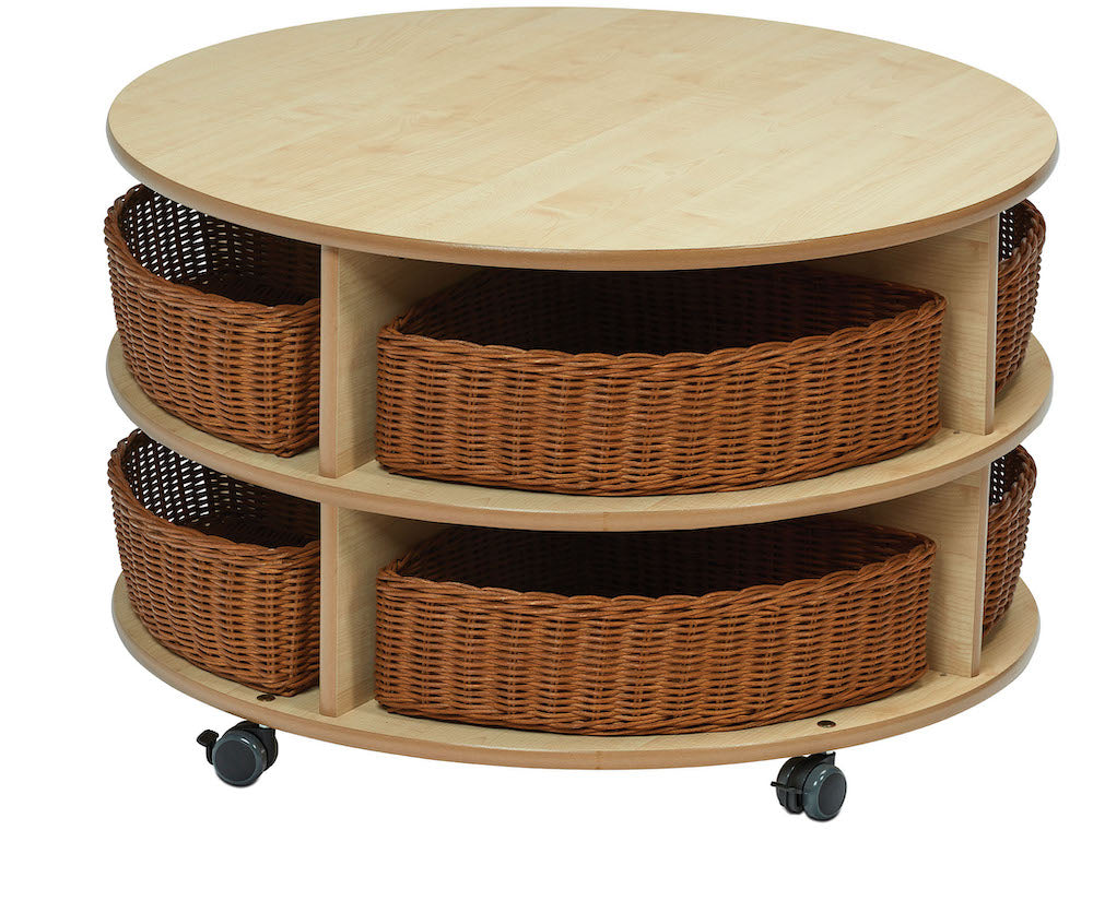 Double Tier Mobile Circular Storage Unit