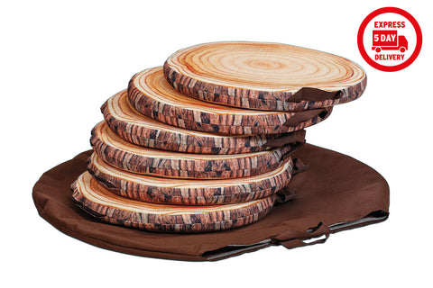Log Seat Pads with Bag (set of 6)