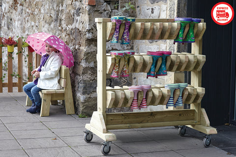 Mobile Double-Sided Welly Storage