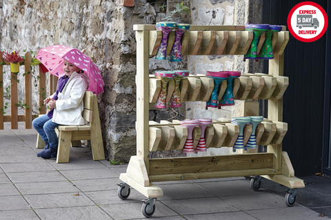 Mobile Double-Sided Welly Storage