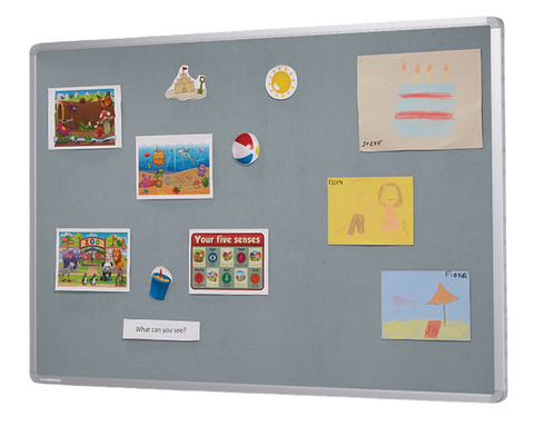 FlameShield Aluminium Framed Display Board - Grey