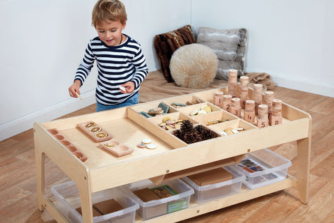 Investigative Play Table with 4 Clear Tubs
