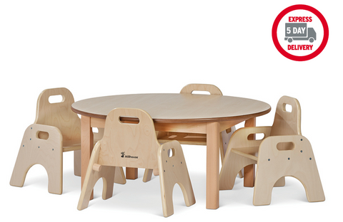 Medium Circular Table + 4 Sturdy Chairs