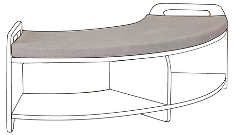 Bench Cushion - Low 90º Open Sweep