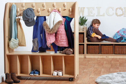 Freestanding Mobile Cloakroom Trolley