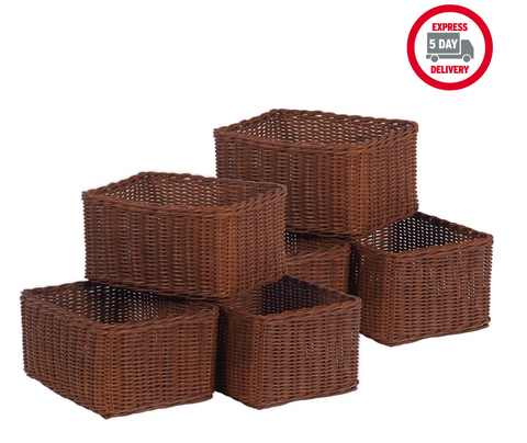Set of 6 Large Deep Baskets