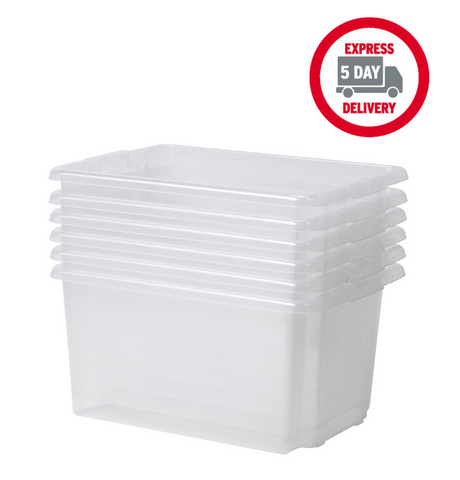Set of 6 Clear Tubs