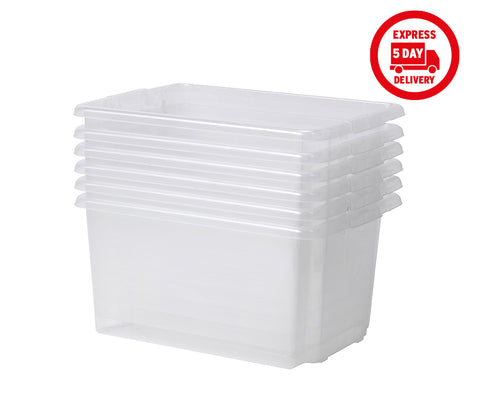 Set of 6 Clear Tubs