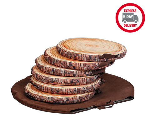Log Seat Pads with Bag (set of 6)