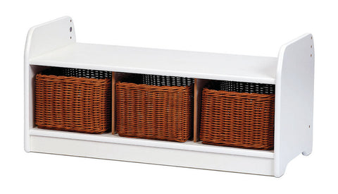 Low Level Storage Bench with 3 Baskets